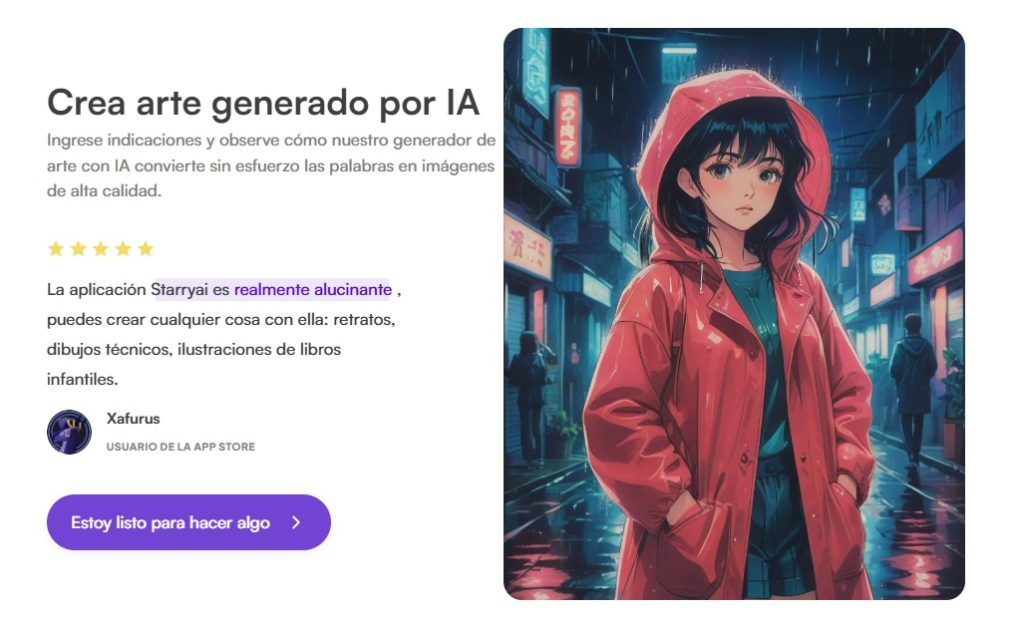 Cómo crear arte profesional con IA - usar StarryAI