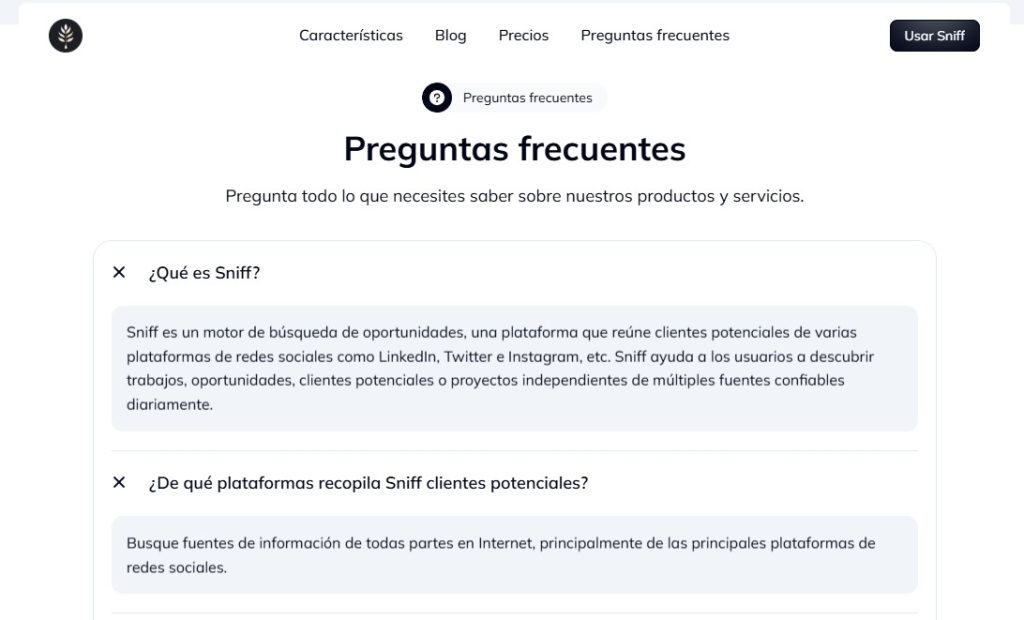 Cómo encontrar clientes potenciales con IA - usar Sniff
