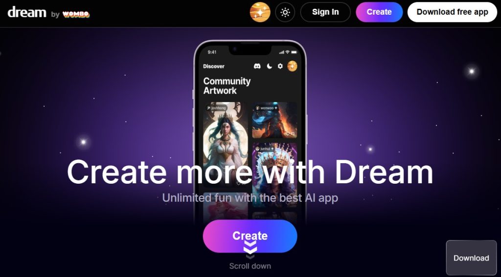 Cómo generar arte con IA - Dream by Wombo