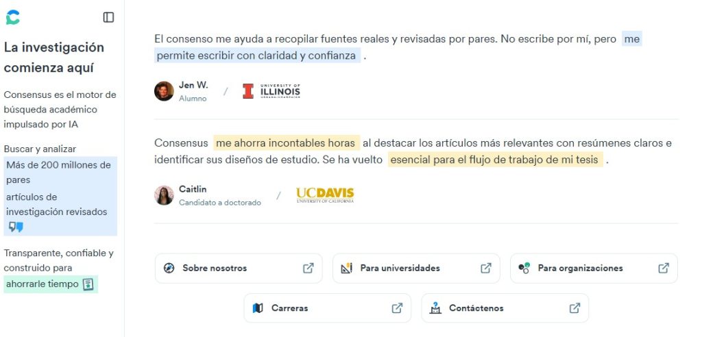 Cómo hacer investigaciones con IA - usar Consensus AI
