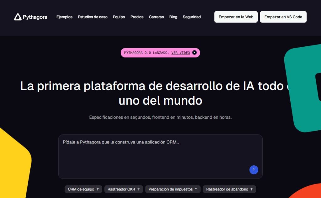 Cómo crear aplicaciones web con IA - Pythagora