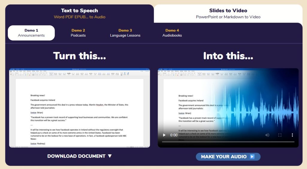 Cómo crear audios o videos por medio de texto con IA - usar Narakeet
