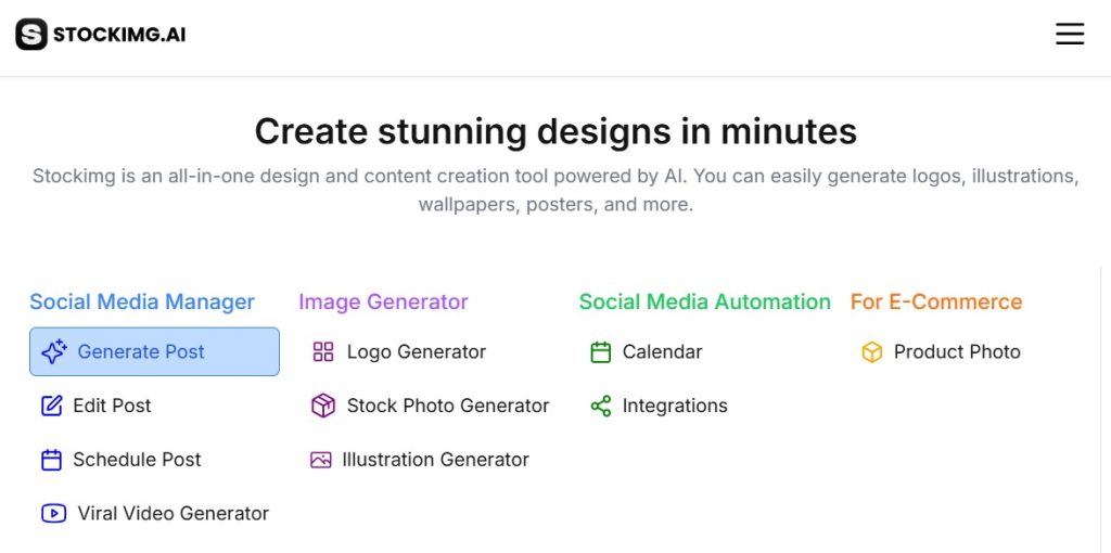 Cómo crear imágenes y gráficos con IA - usar Stockimg