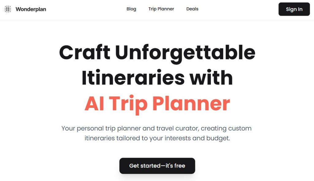 Cómo crear itinerarios de viajes con IA - Wonderplan