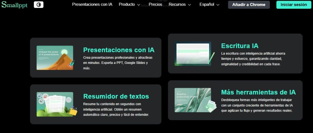 Cómo generar diapositivas con IA - usar Smallppt