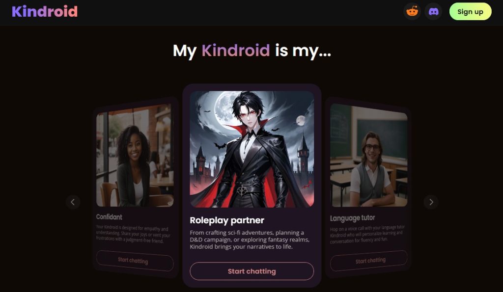 Cómo obtener un compañero de IA personalizable - usar Kindroid