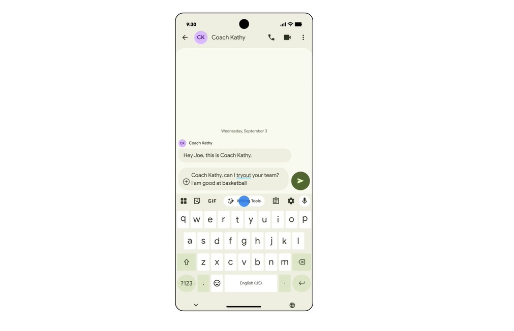 mejoras en la escritura con Gboard y herramientas de IA - android 2025